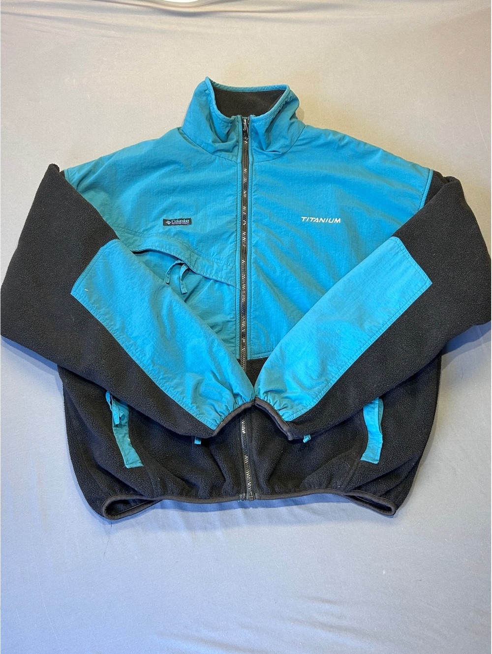 Columbia Titanium Blue and Black Fleece Jacket